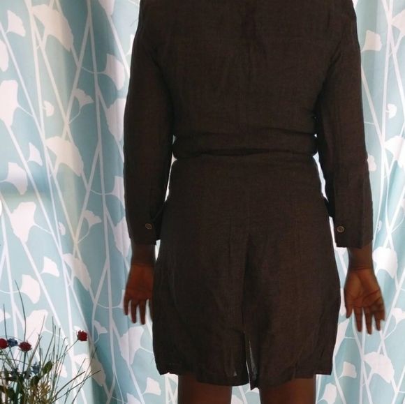 Olsen Europe Womens Designer Made in Poland Linen shirt Dress us6 - Picture 4 of 7